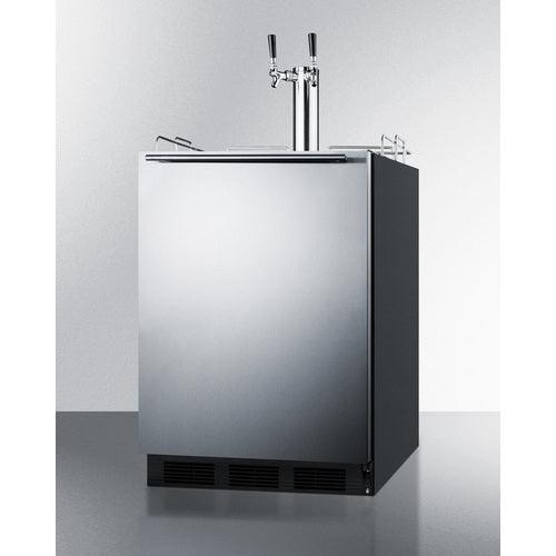 Summit Kegerator Summit 24" Wide Built-In Wine Kegerator, ADA Compliant SBC58BLBIADAWKDTWIN