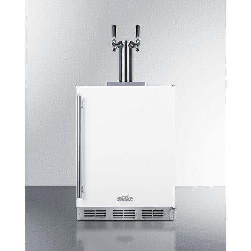 Summit Kegerator Summit 24" Wide Built-In Wine Kegerator, ADA Compliant SBC58WHBIADAWKDTWIN