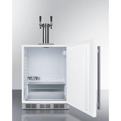 Summit Kegerator Summit 24" Wide Built-In Wine Kegerator, ADA Compliant SBC58WHBIADAWKDTWIN