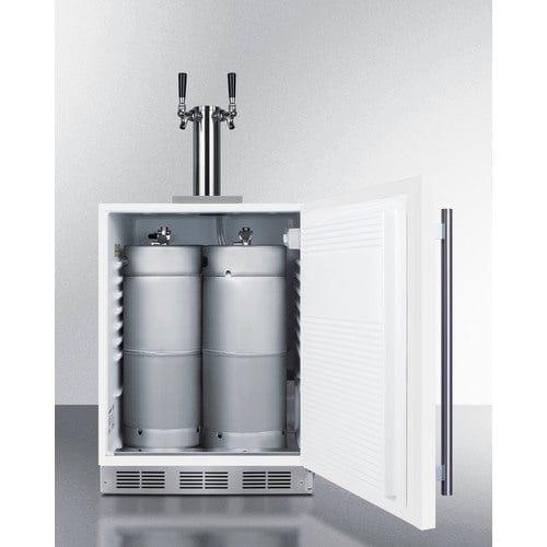 Summit Kegerator Summit 24&quot; Wide Built-In Wine Kegerator, ADA Compliant SBC58WHBIADAWKDTWIN