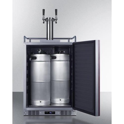 Summit Kegerator Summit 24" Wide Built-In Wine Kegerator (Panel Not Included) SBC682PNRWKDTWIN