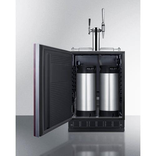 Summit Kegerator Summit 24&quot; Wide Cold Brew/Nitro Kegerator (Panel Not Included) SBC7BRSIFCM2LHD