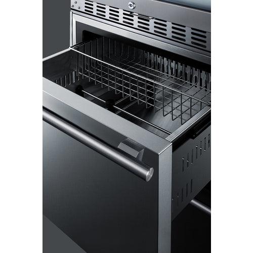 Summit Wine Cellar Summit 24" Wide Combination Dual-Zone Wine Cellar and 2-Drawer All-Freezer SWCDAF24