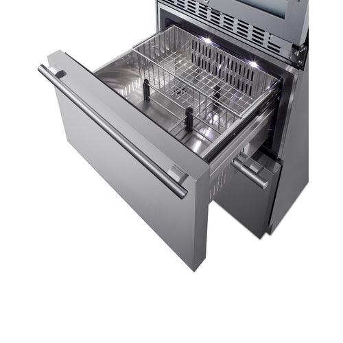 Summit Wine Cellar Summit 24" Wide Combination Dual-Zone Wine Cellar and 2-Drawer All-Refrigerator SWCDAR24