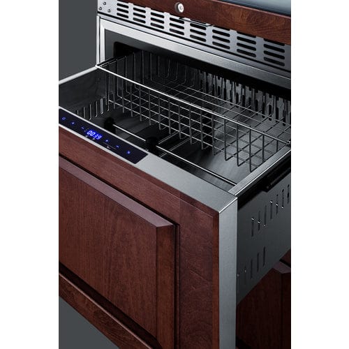 Summit Wine Cellar Summit 24&quot; Wide Combination Dual-Zone Wine Cellar and 2-Drawer Refrigerator-Freezer (Panels Not Included)  SWCDRF24PNR