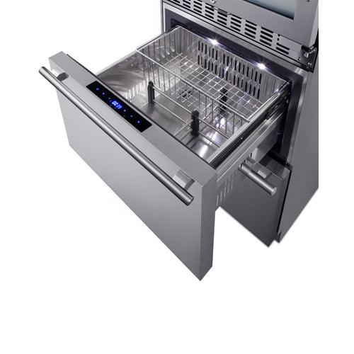 Summit Wine Cellar Summit  24" Wide Combination Dual-Zone Wine Cellar and 2-Drawer Refrigerator-Freezer SWCDRF24
