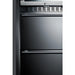 Summit Wine Cellar Summit  24" Wide Combination Dual-Zone Wine Cellar and 2-Drawer Refrigerator-Freezer SWCDRF24