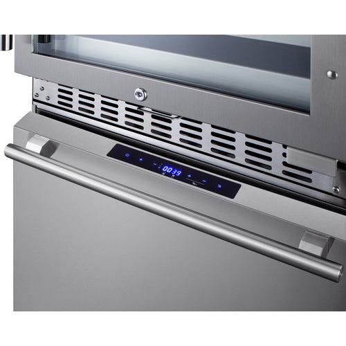 Summit Wine Cellar Summit  24" Wide Combination Dual-Zone Wine Cellar and 2-Drawer Refrigerator-Freezer SWCDRF24