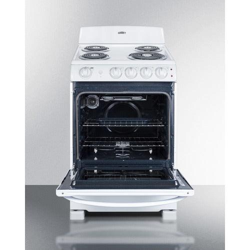 Summit Electric Coil Ranges Summit 24" Wide Electric Coil Range RE2411W