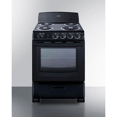 Summit Electric Coil Ranges Summit 24" Wide Electric Coil Range RE2413B