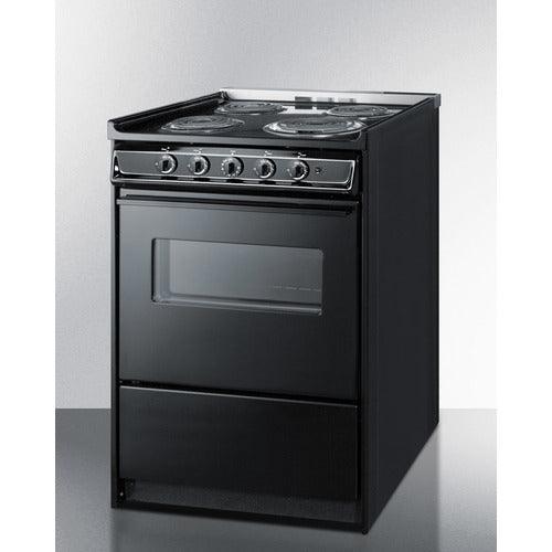 Summit Electric Coil Ranges Summit 24" Wide Electric Coil Range TEM610CRW