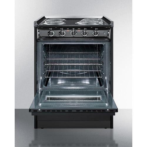Summit Electric Coil Ranges Summit 24" Wide Electric Coil Range TEM610CRW