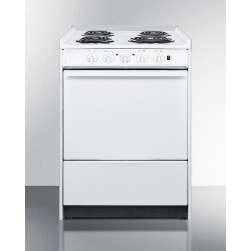 Summit Electric Coil Ranges Summit 24" Wide Electric Coil Top Range WEM610R