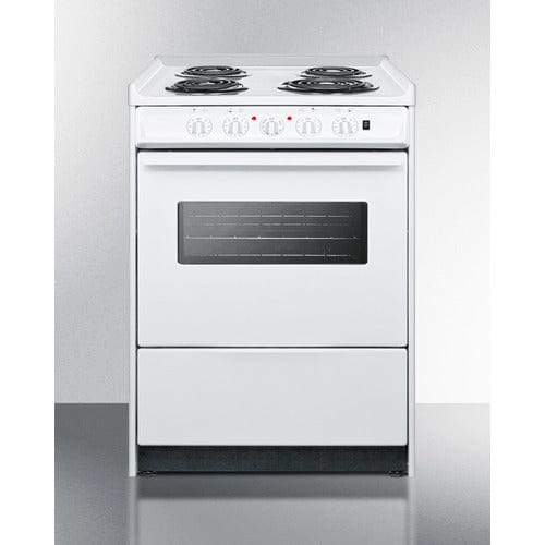 Summit Electric Coil Ranges Summit 24" Wide Electric Coil Top Range WEM610RW