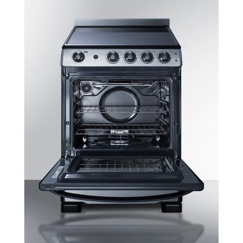 Summit Electric Coil Ranges Summit 24" Wide Electric Range & Convertible Hood REXH24RSS