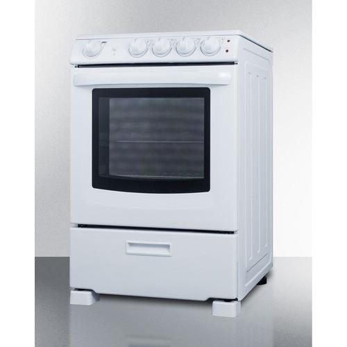 Summit Electric Coil Ranges Summit 24" Wide Electric Smooth-Top Range REX2421WRT