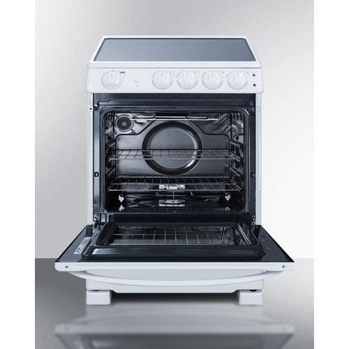 Summit Electric Coil Ranges Summit 24" Wide Electric Smooth-Top Range REX2421WRT