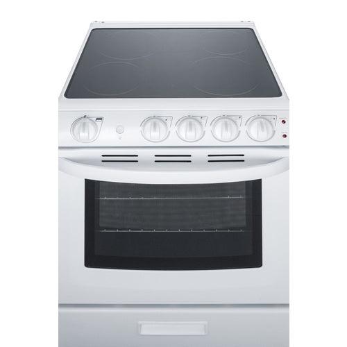Summit Electric Coil Ranges Summit 24" Wide Electric Smooth-Top Range REX2421WRT
