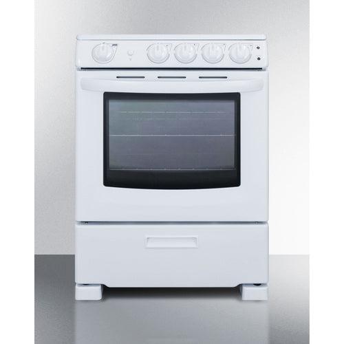 Summit Electric Coil Ranges Summit 24" Wide Electric Smooth-Top Range REX2421WRT
