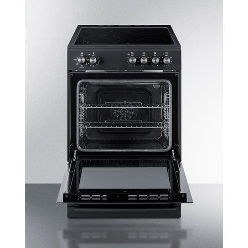 Summit Propane Range /Stove Summit 24" Wide Electric Smooth-Top Range REXT24BL