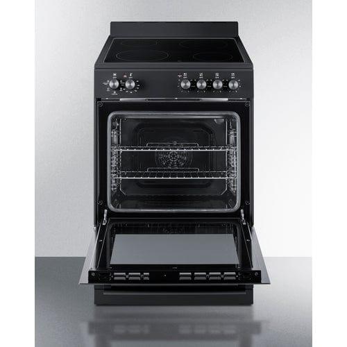 Summit Propane Range /Stove Summit 24" Wide Electric Smooth-Top Range REXT24BL