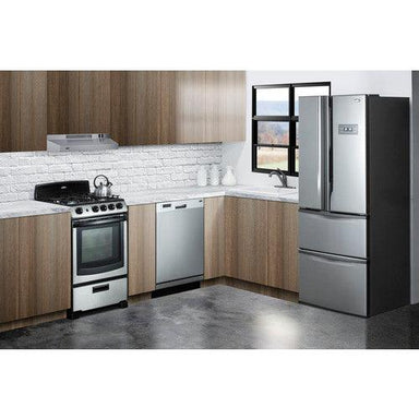 Summit Natural Gas Range/Stove Summit 24" Wide Gas Range & Convertible Hood RGH24RSS