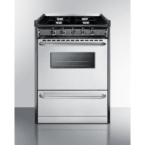 Summit Natural Gas Range/Stove Summit 24&quot; Wide Gas Range, Open Burners TNM6107BRW