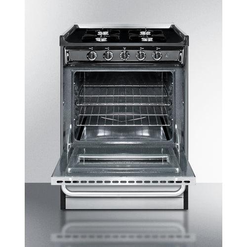 Summit Natural Gas Range/Stove Summit 24" Wide Gas Range, Open Burners TNM6107BRW