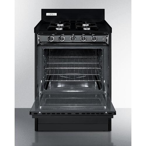 Summit Natural Gas Range/Stove Summit 24&quot; Wide Gas Range, Open Burners TNM6107C