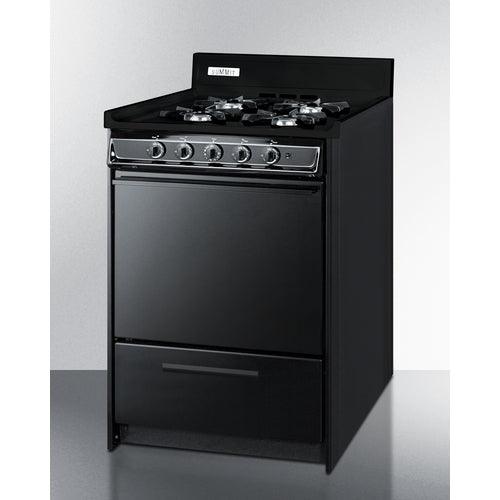 Summit Natural Gas Range/Stove Summit 24&quot; Wide Gas Range, Open Burners TNM6107C