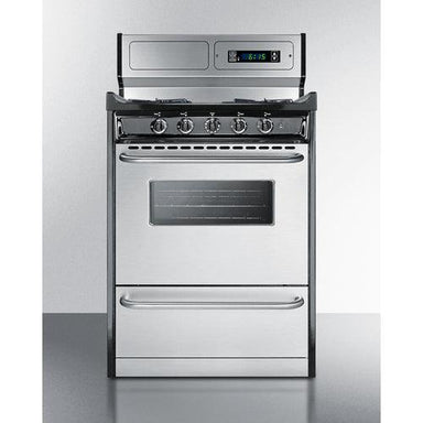 Summit Natural Gas Range/Stove Summit 24" Wide Gas Range, Open Burners TNM6307BKW