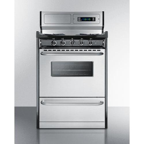 Summit Natural Gas Range/Stove Summit 24" Wide Gas Range, Open Burners TNM6307BKW