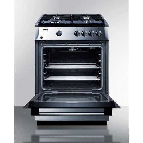 Summit Natural Gas Range/Stove Summit 24" Wide Gas Range PRO24G