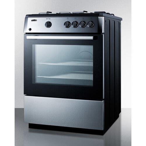Summit Natural Gas Range/Stove Summit 24" Wide Gas Range PRO24G