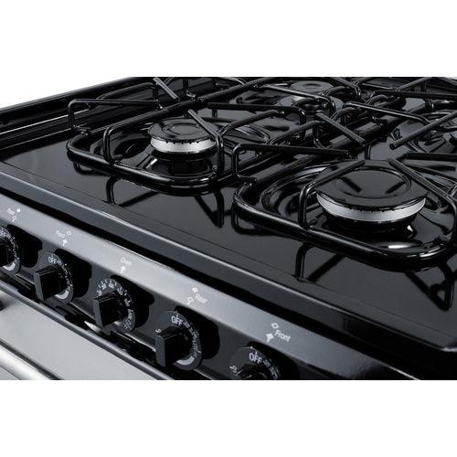 Summit Natural Gas Range/Stove Summit 24&quot; Wide Gas Range, Sealed Burners TTM6307BKSW