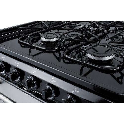 Summit Natural Gas Range/Stove Summit 24" Wide Gas Range, Sealed Burners TTM6307BKSW