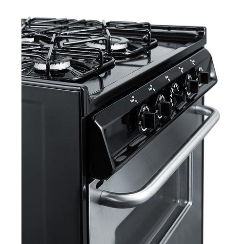 Summit Natural Gas Range/Stove Summit 24" Wide Gas Range, Sealed Burners TTM6307BKSW