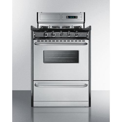 Summit Natural Gas Range/Stove Summit 24" Wide Gas Range, Sealed Burners TTM6307BKSW