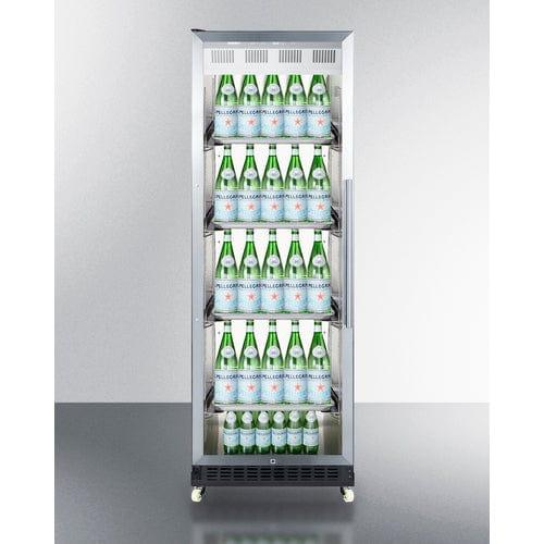 Summit Beverage Center Summit  24&quot; Wide Mini Reach-In Beverage Center with Dolly SCR1401LHRICSS