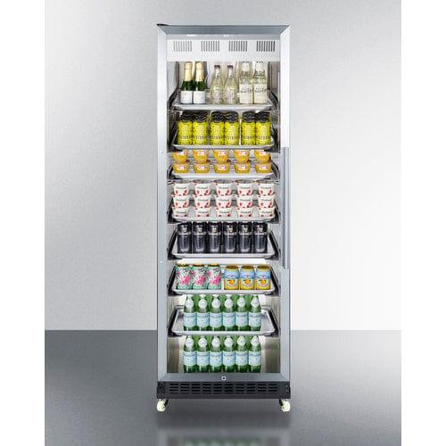 Summit Beverage Center Summit  24" Wide Mini Reach-In Beverage Center with Dolly SCR1401LHRICSS