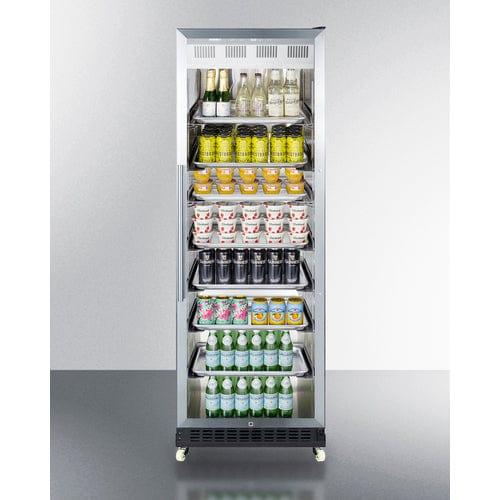 Summit Beverage Center Summit  24" Wide Mini Reach-In Beverage Center with Dolly SCR1401RICSS