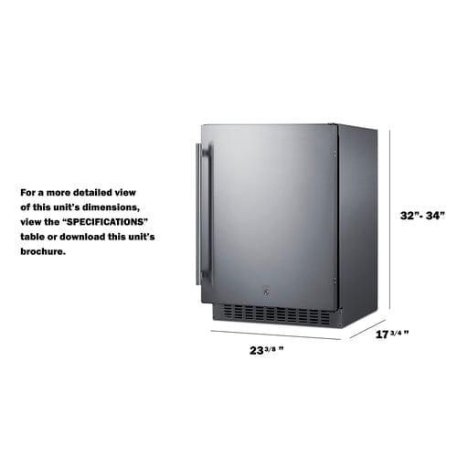 Summit Outdoor Beverage Cooler Summit 24" Wide Outdoor All-Refrigerator, ADA Compliant SPR618OSADA