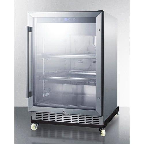 Summit Beverage Center Summit 24" Wide Outdoor Mini Reach-In Beverage Center with Dolly SCR611GLOSRI