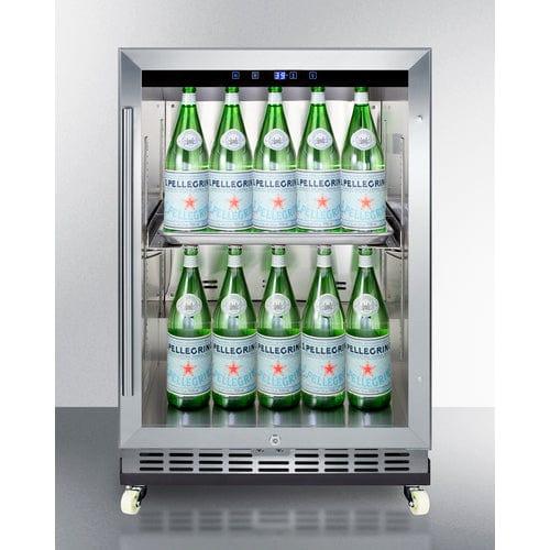 Summit Beverage Center Summit 24" Wide Outdoor Mini Reach-In Beverage Center with Dolly SCR611GLOSRI