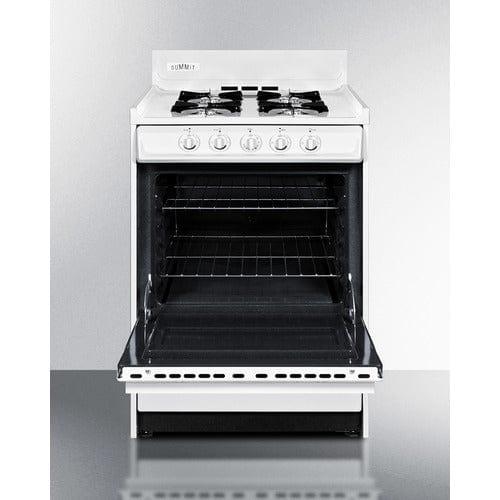 Summit Propane Range /Stove Summit 24" Wide Propane Gas Range, Battery Ignition (White) Model WLM610P