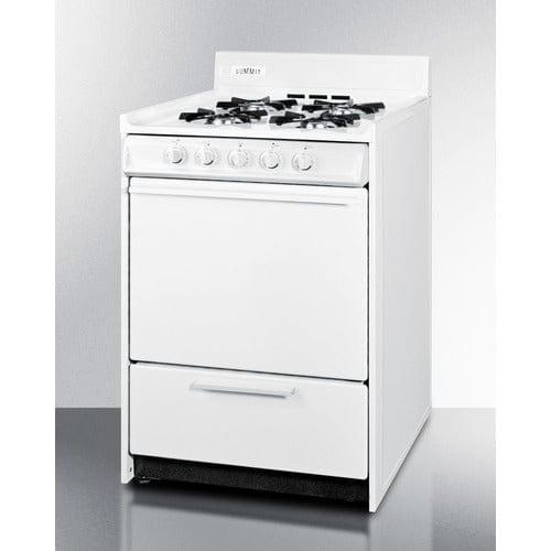 Summit Propane Range /Stove Summit 24" Wide Propane Gas Range, Battery Ignition (White) Model WLM610P