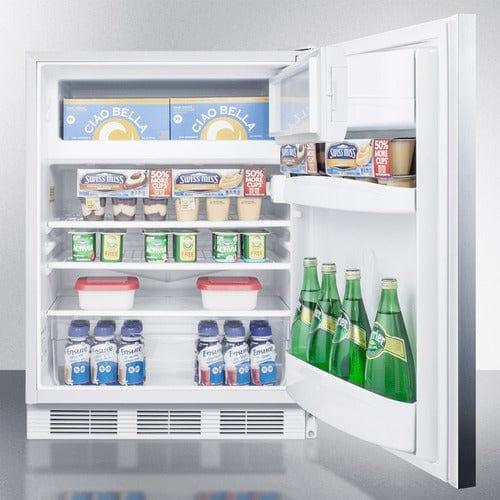 Summit Refrigerators Summit 24&quot; Wide Refrigerator-Freezer, ADA Compliant CT661WSSHHADA