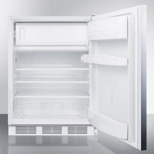 Summit Refrigerators Summit 24&quot; Wide Refrigerator-Freezer, ADA Compliant CT661WSSHHADA