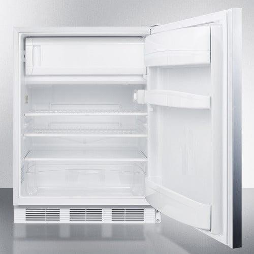 Summit Refrigerators Summit 24" Wide Refrigerator-Freezer, ADA Compliant CT661WSSHHADA