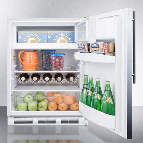 Summit Refrigerators Summit 24&quot; Wide Refrigerator-Freezer, ADA Compliant CT661WSSHVADA